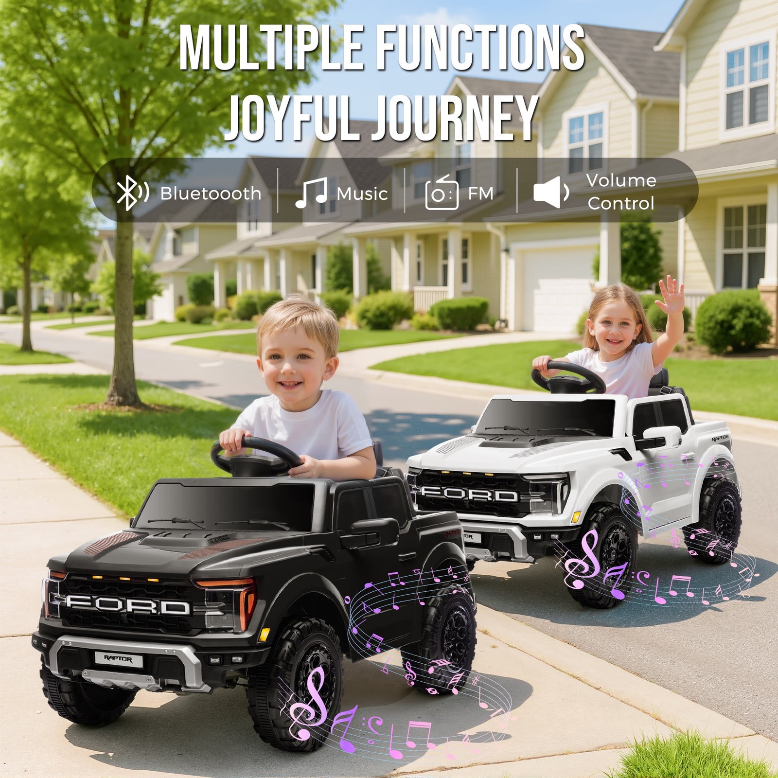 Ford F150 12V Ride On Toy Car Raptor Electric Powered Truck Remote Control