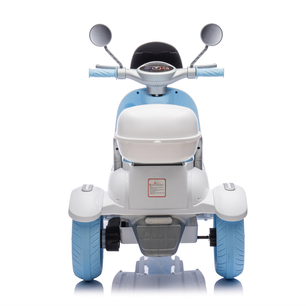 12V 2-Seater Kids Ride On Electric Motorcycle 3-Wheel Toy 1.86-3.11mph Aged 3-6
