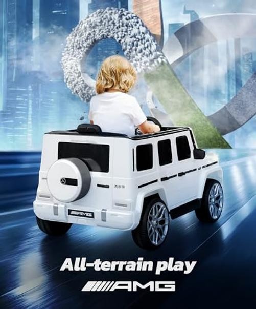 Licensed Mercedes-Benz AMG G63 Ride on Toys,Electric Car for Kids White