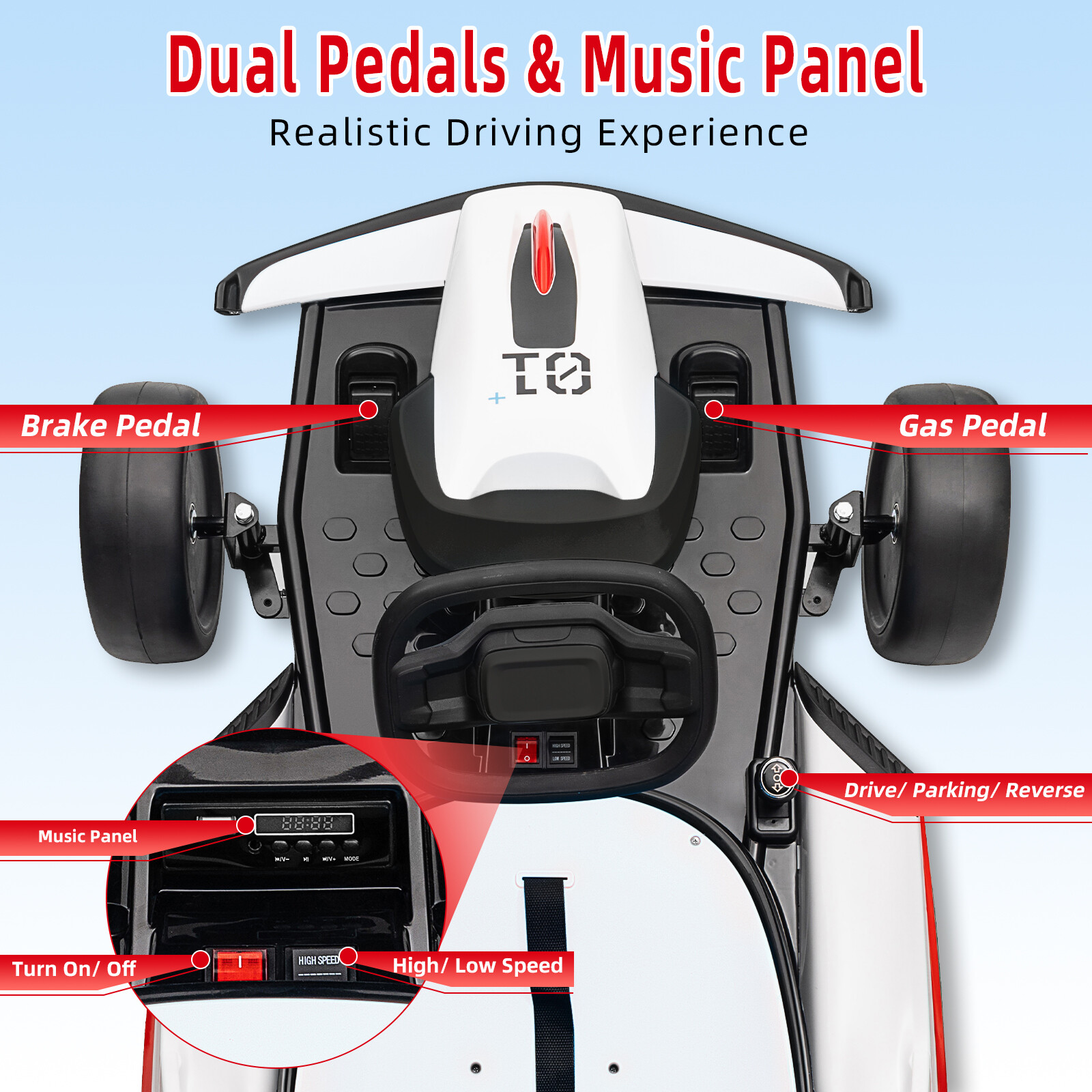 Kids Go Kart 24V, Electric Drift Kart With 2x150W Strong Motors for Boys Girls