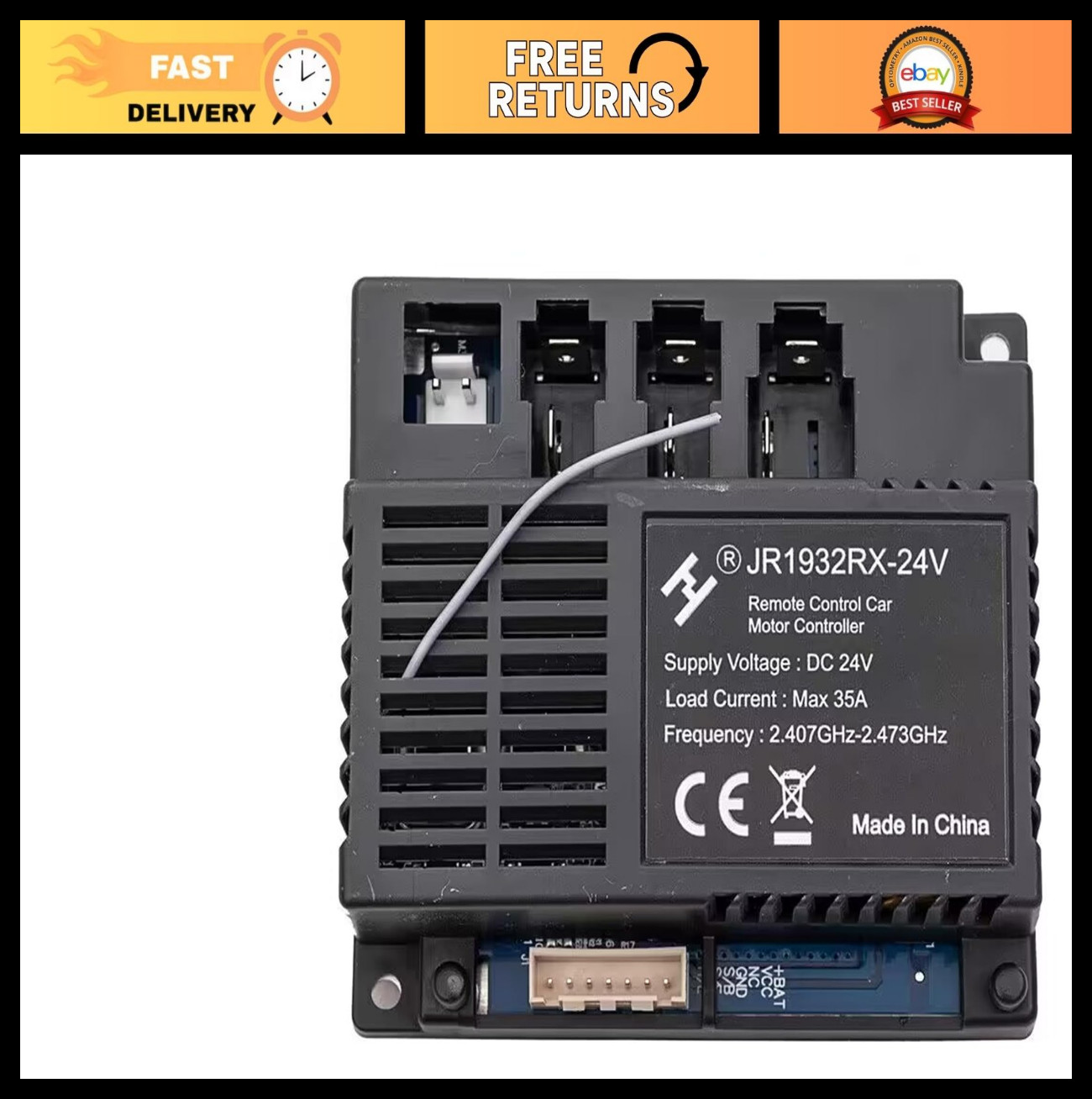24V Kids Electric Ride-On Car Controller & 2.4G Receiver Control Box Accessories