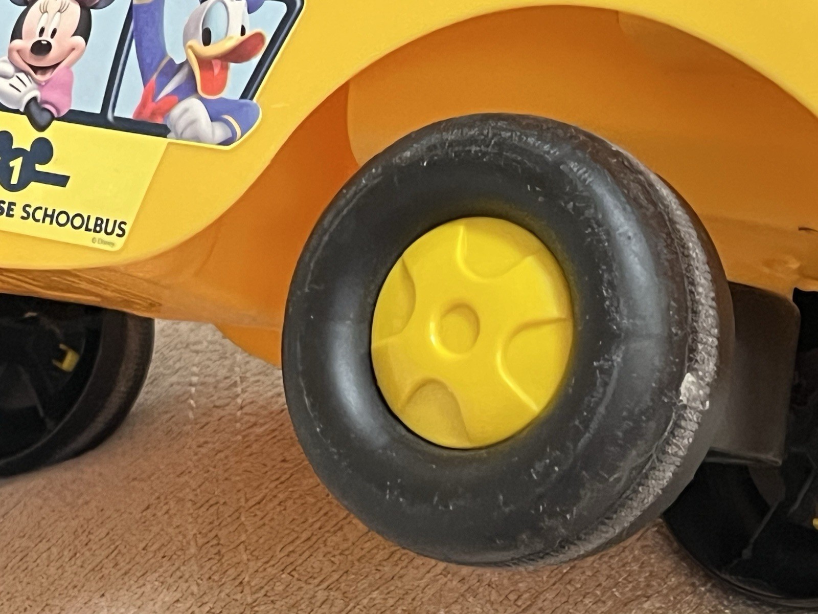 Vintage Kiddie land Disney Mickey Mouse Activity Bus Ride On Or Walker