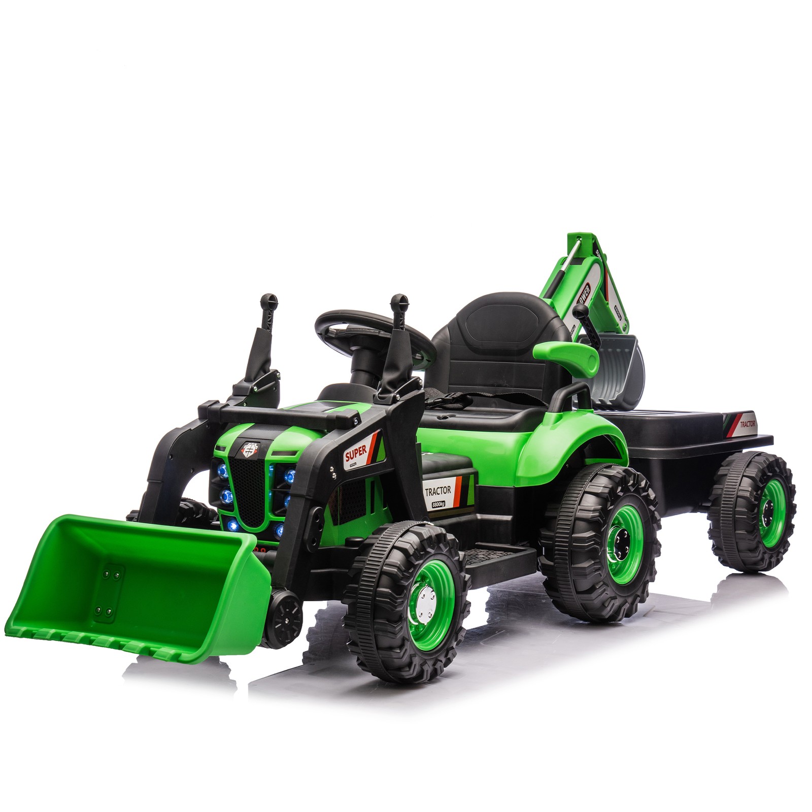 4 in 1 Kids Ride on Tractor 24V Excavator Bulldozer Electric Vehicle with Remote