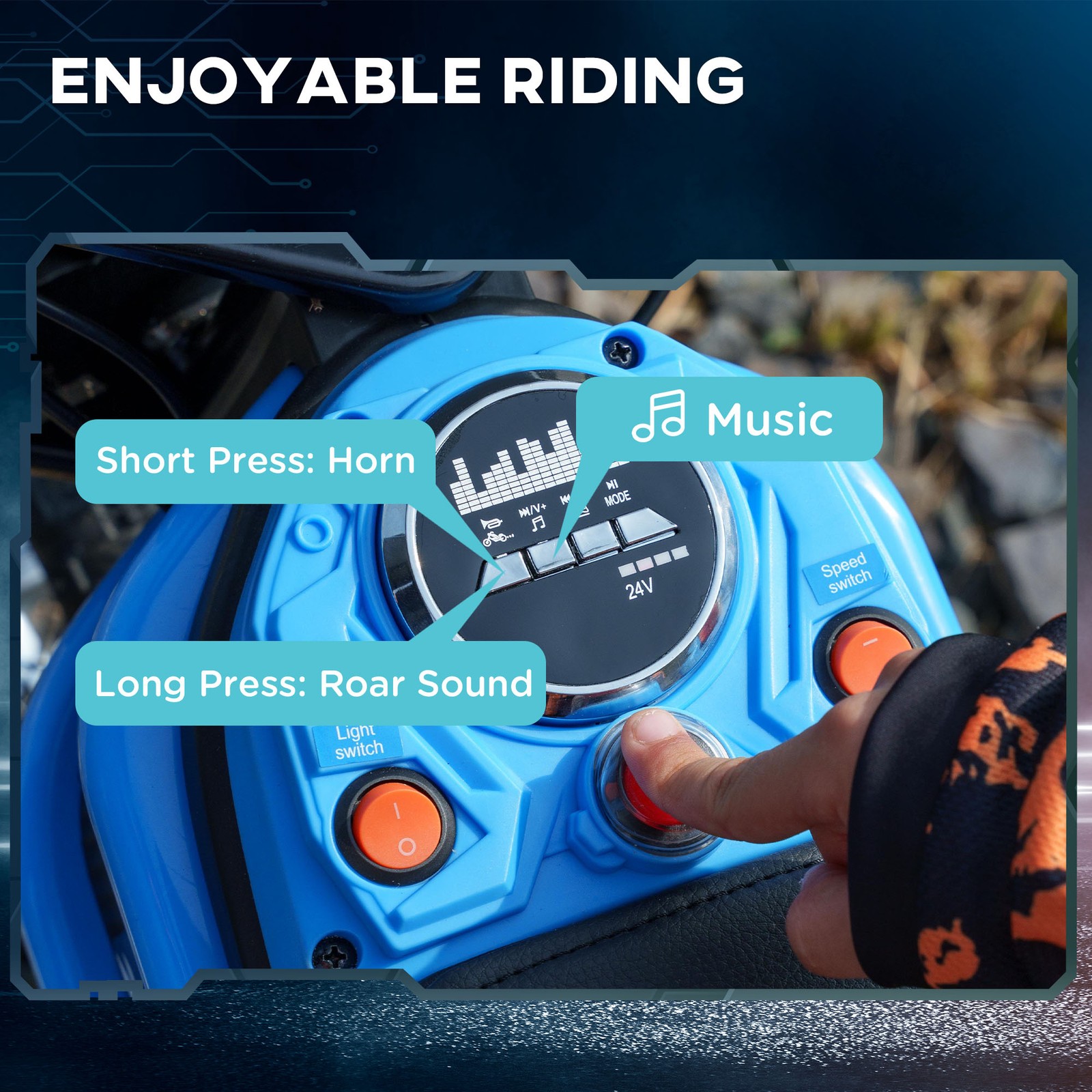 350W Electric Dirt Bike 15 MPH Twist Grip Throttle Motocross Off-Road Motorcycle