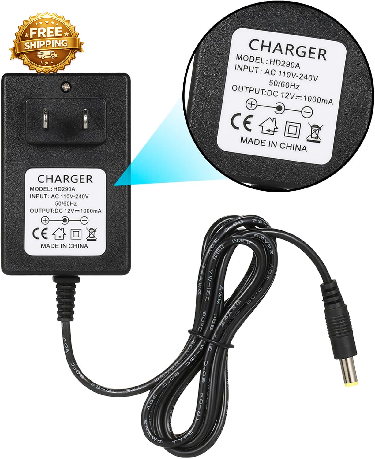 12V Kids Charger for Ride on Car 12V Various Electric Ride-On Toys Car Battery