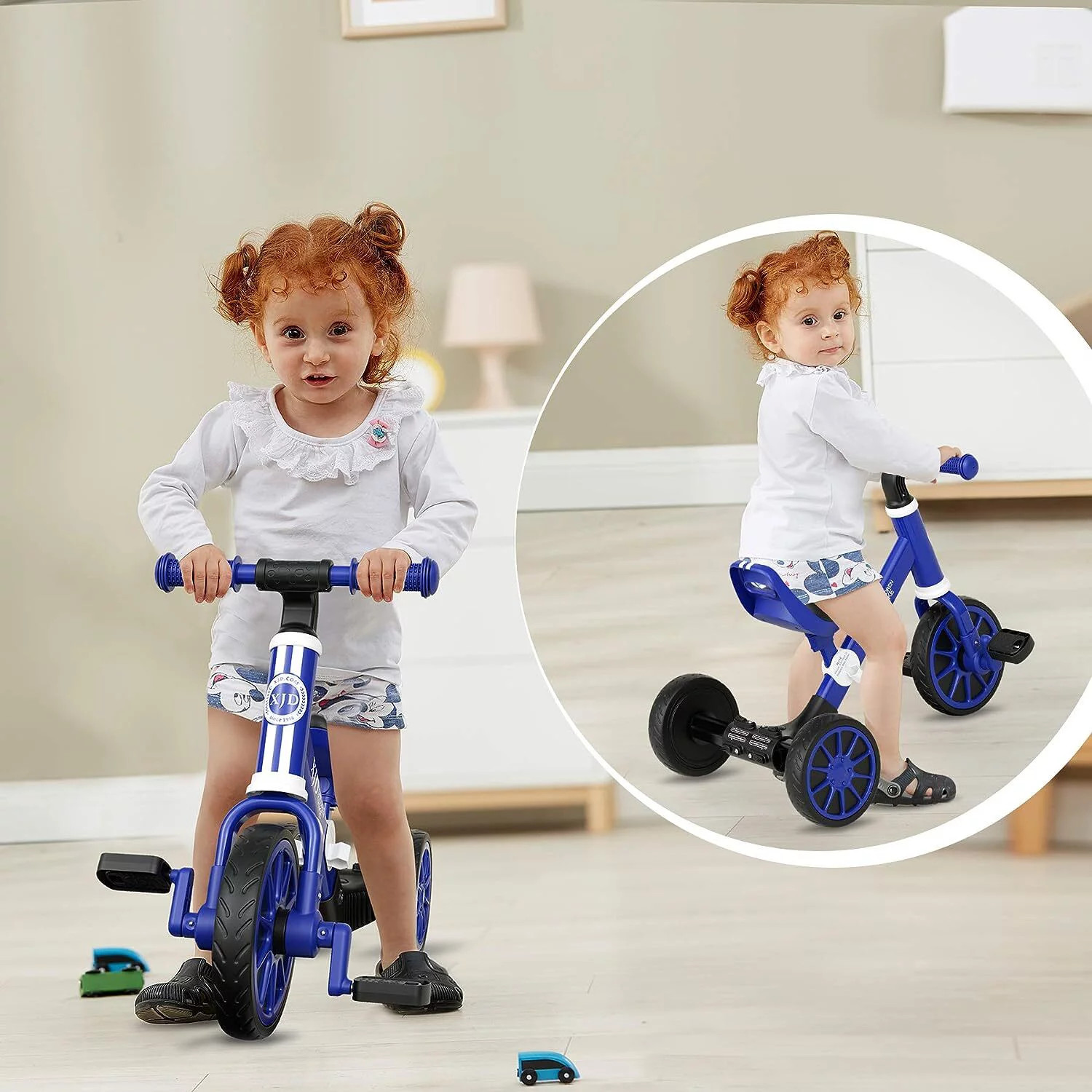 5 in 1 Toddler Bike for 1-4 Years Old Boys Girls Tricycles for Balance Training