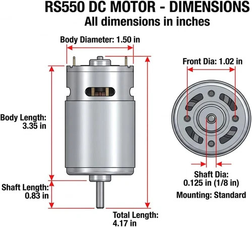 Pair of 12V 18V 20V 24V Fast Drive Motor High Speed Engine for Kid’S Power Wheel