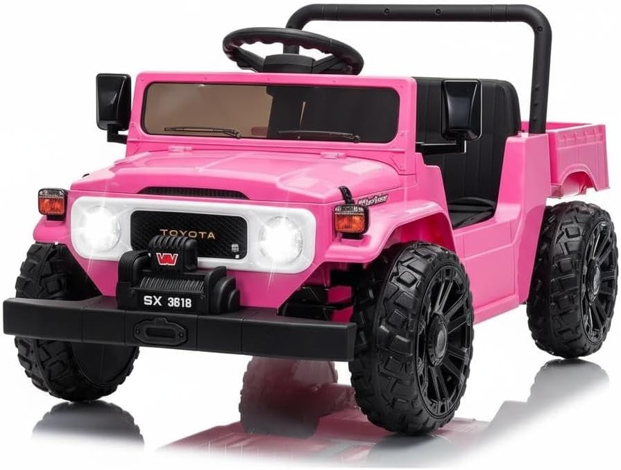 Toyota Licensed 12V Ride on Car,Pickup Truck with Battery Powered,Remote Control