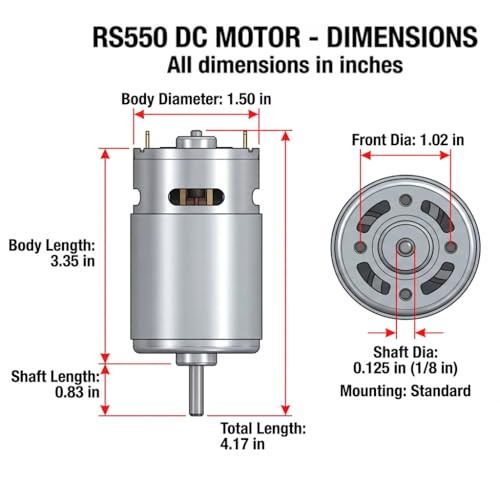 2PCS 24V RS555 12000 RPM Electric Drive Motor for Power Wheels Motor