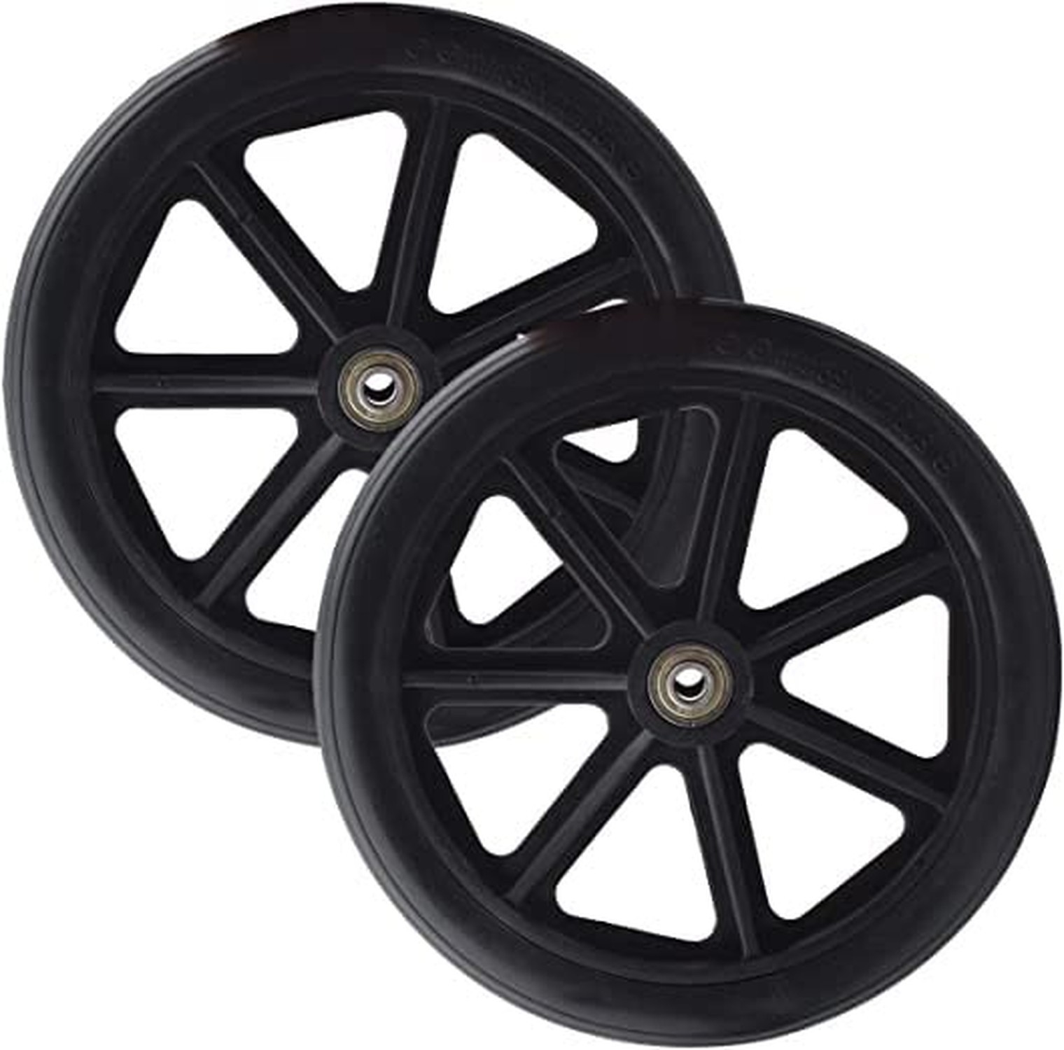 2PCs Wheels Replacement for Wheelchairs, 8″ x 1″ Rollator Wheels, Anti-Slip R…
