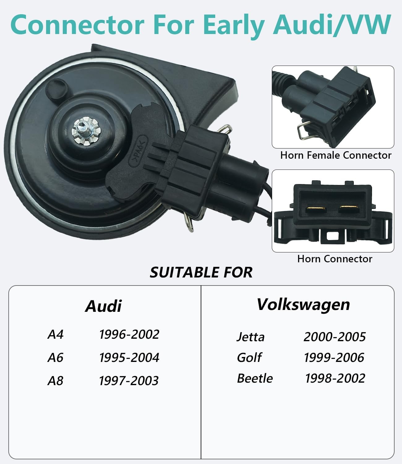 Car Horn for Audi/Volkswagen, Multifunction Loud High Low Replacement for Audi