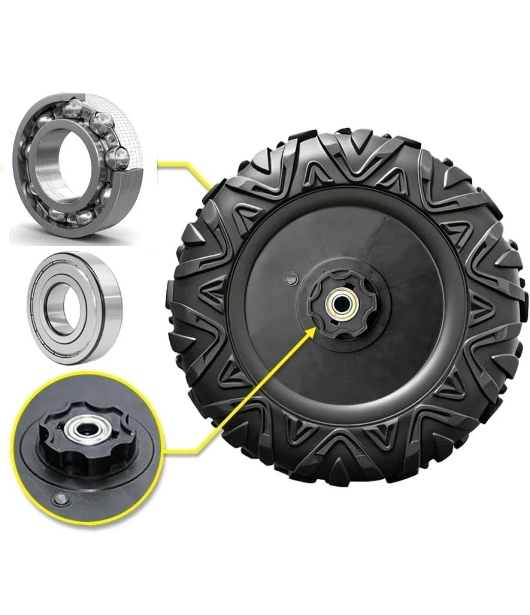 2Pack 33CM/13” PU Solid Rubber Tire for Power Wheels Ride on Car ﻿Alligator NEW