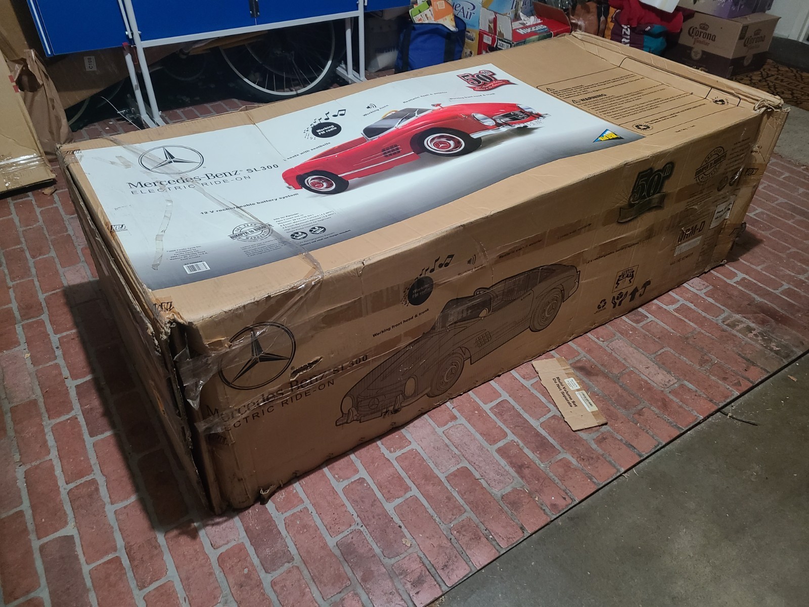 RARE – Kid Trax Mercedes-Benz SL300 12V Electric Ride-On Car For 2 – IOB