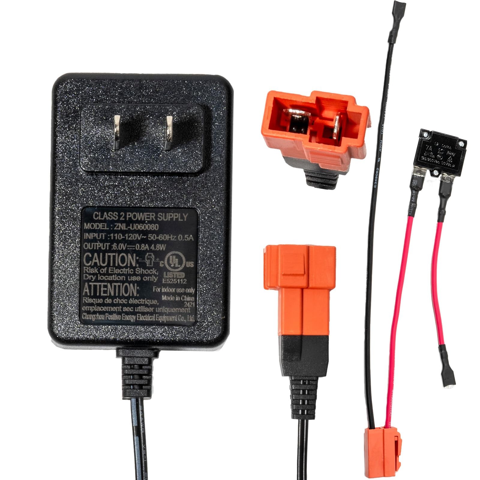 2pin 6v Charger for Kids Ride on car with Wiring Harnesses Parts Replacement…