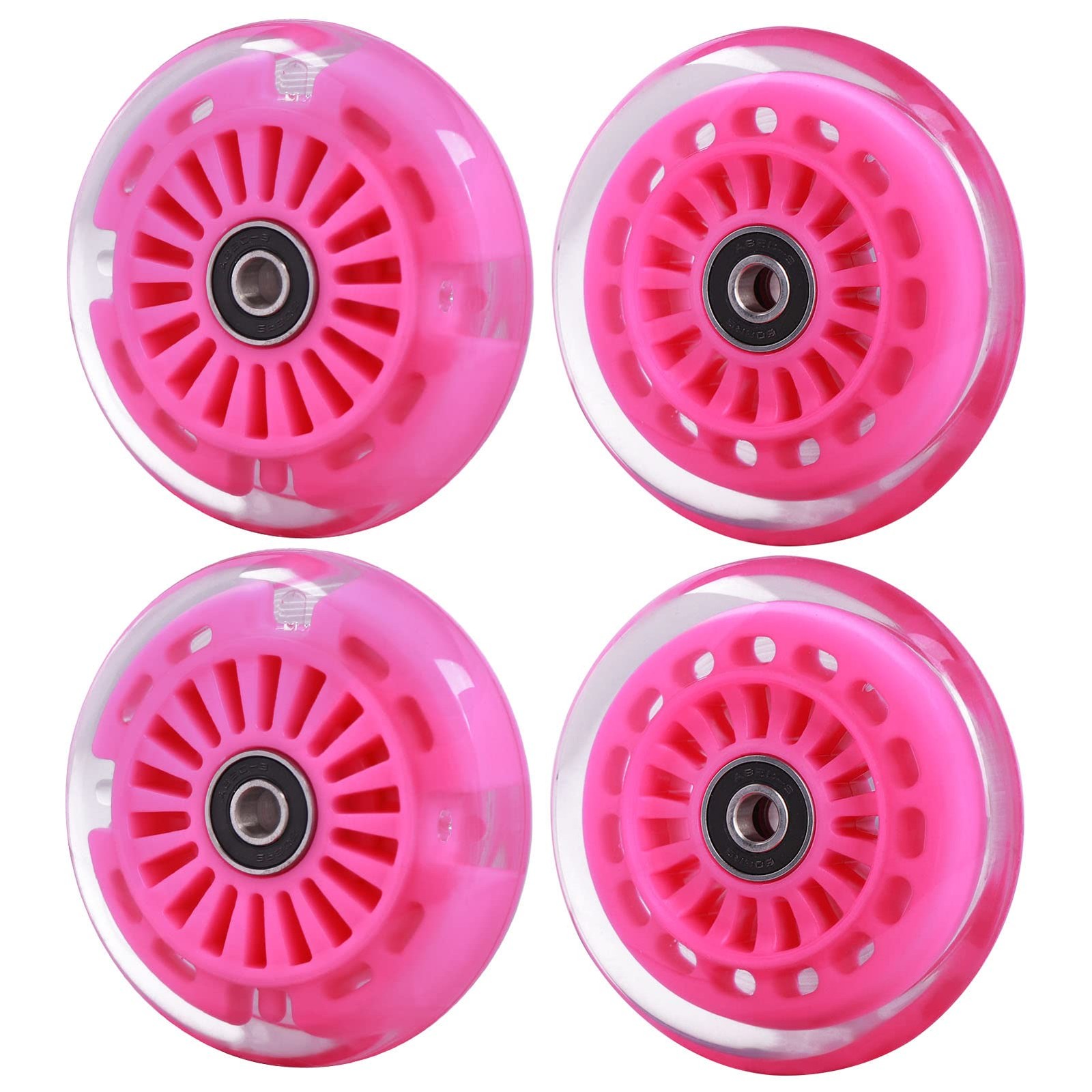 Wiggle Car Polyurethane Wheels Set (Front,2P Light Up), Swing Car Tires Pack …