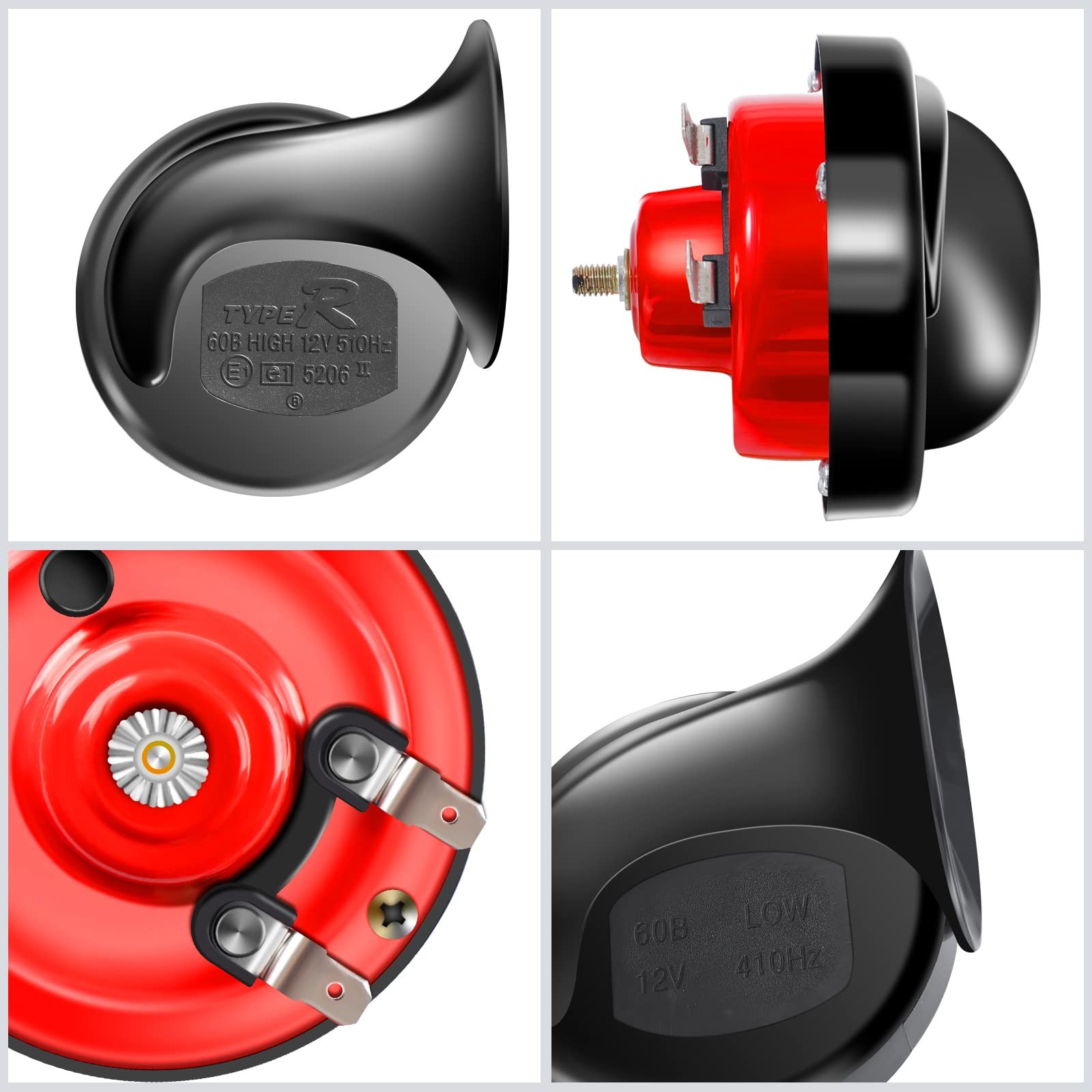 Train Horn for Trucks – 130 DB Super Loud Boat Horn Marine, 12V Waterproof El…