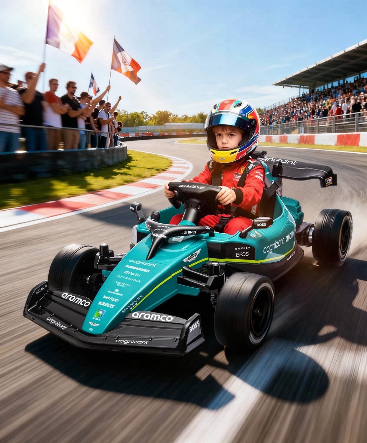 Electrical Car F1 Formula Race car Aston Martin Battery Powered Kids Ride-On