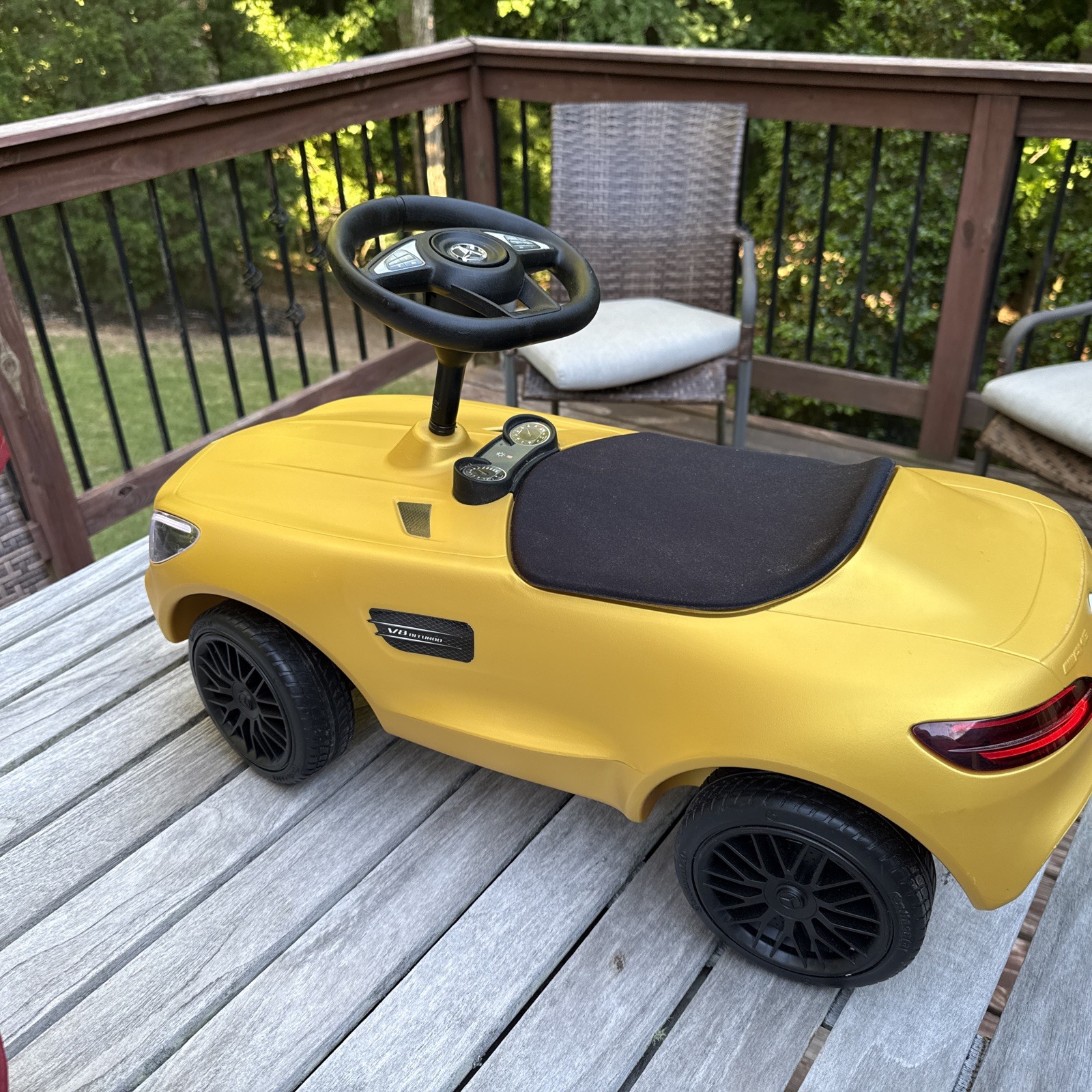 Mercedes-Benz AMG GT Bobby Car Ride-On Toy Car Gold – Genuine Licensed Model