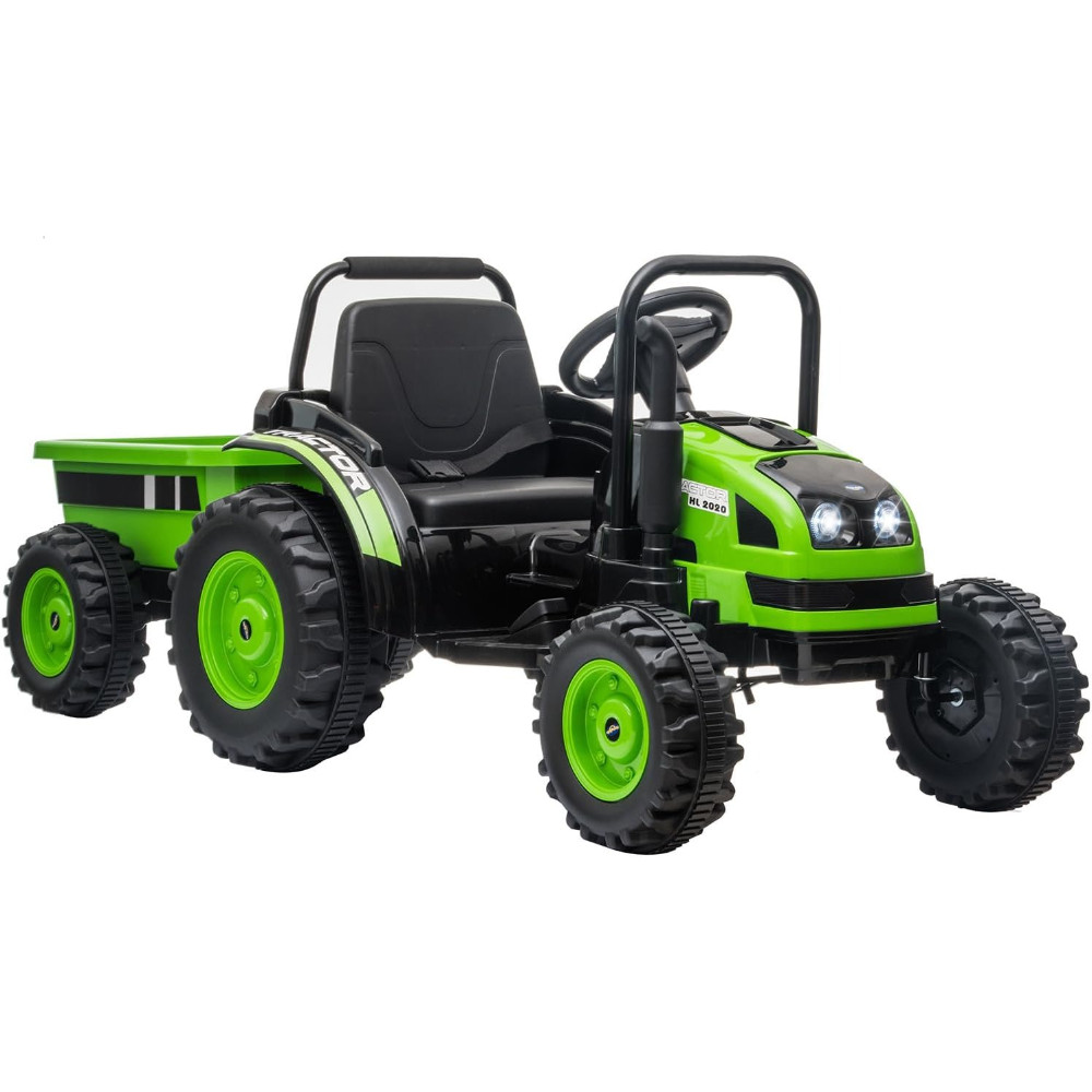 Electric Ride on Tractor with Remote Control 35W Dual Motor Detachable Trailer