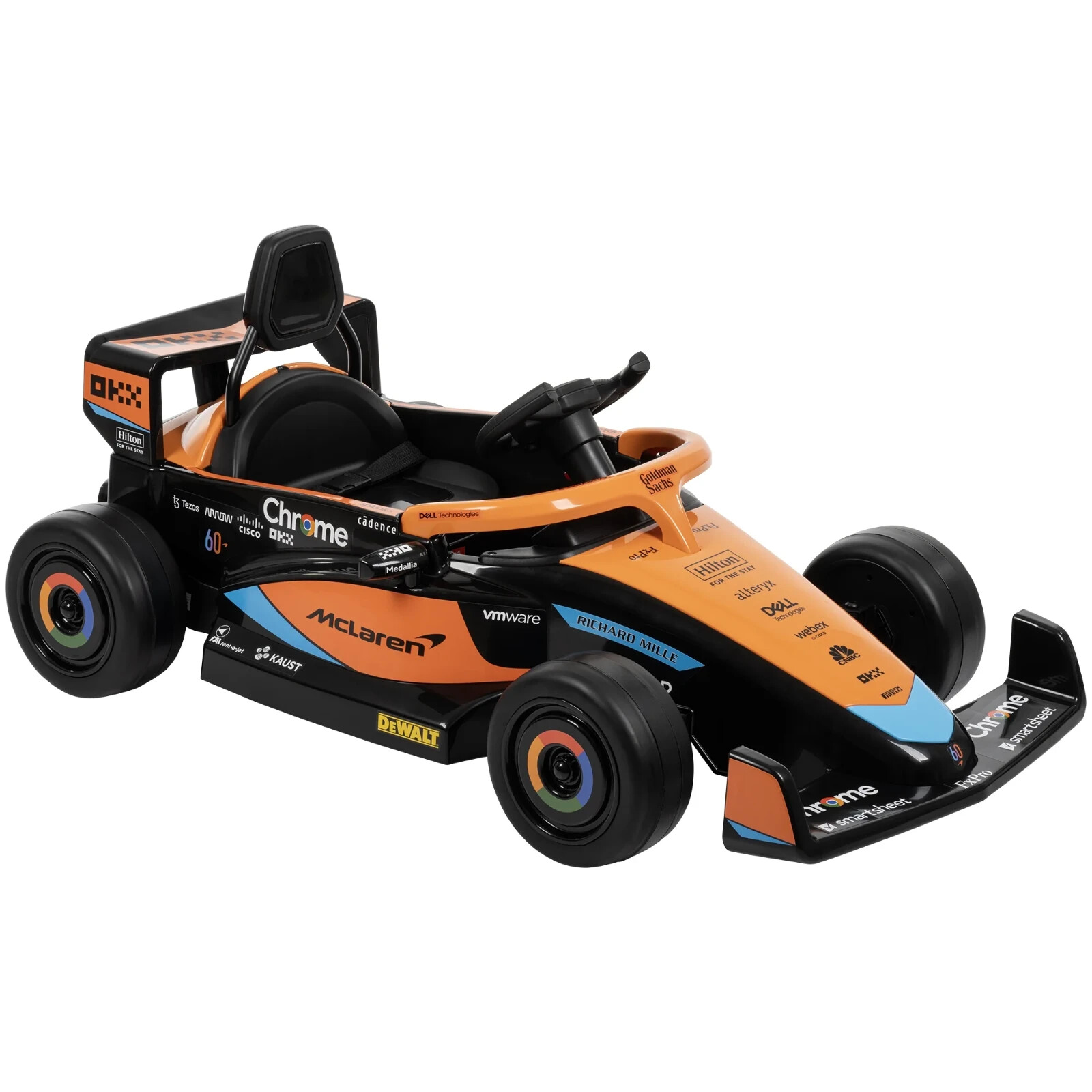 McLaren F1 Race Car 12V Battery-Powered Vehicle w/ Remote, Ages 3+