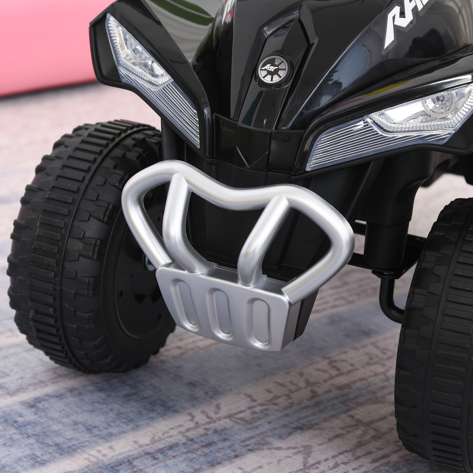 NO Power Kids Ride On Push Car, w/ Music, Lights for 1.5-3, Black