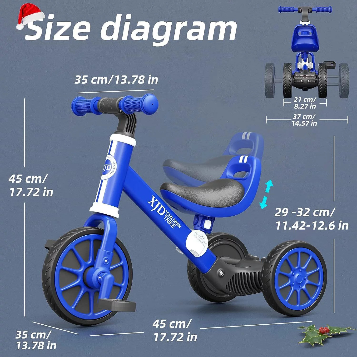 5 in 1 Toddler Bike for 1-4 Years Old Boys Girls Tricycles for Balance Training