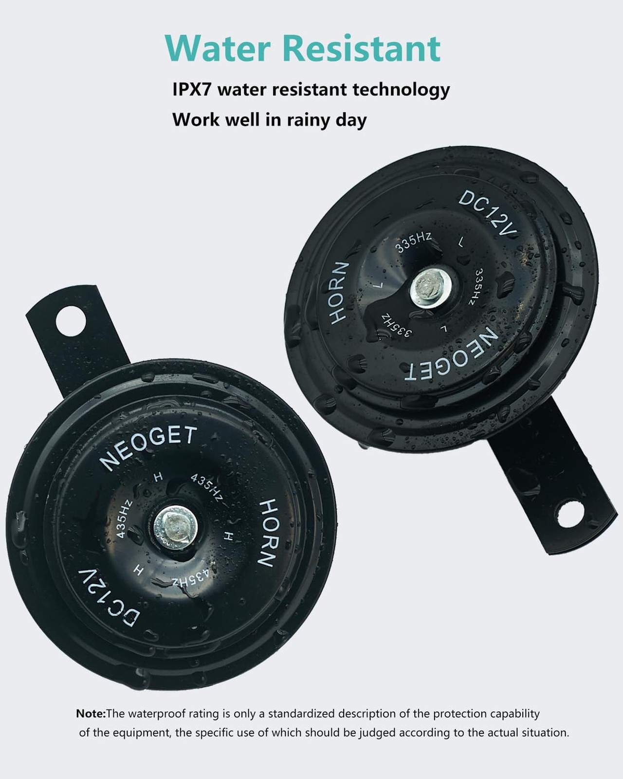 NEOGET Disc Horn 12V Electric Loud High Low 2 Tone Horn Replacement Kit 90mm …