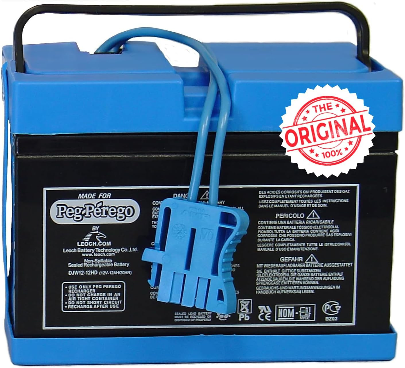 Peg Perego Official 12 Volt Replacement Battery for Ride on Toys. All Season Per