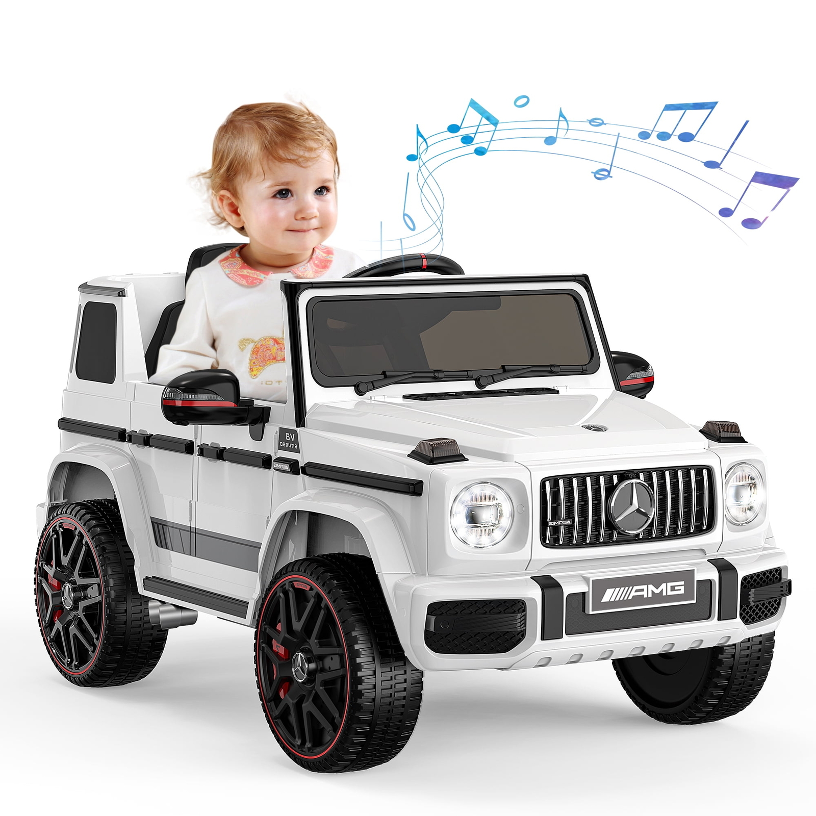 12V Mercedes Benz G63 G-Class G Wagon Ride On Toy w/ Remote Control LED Music