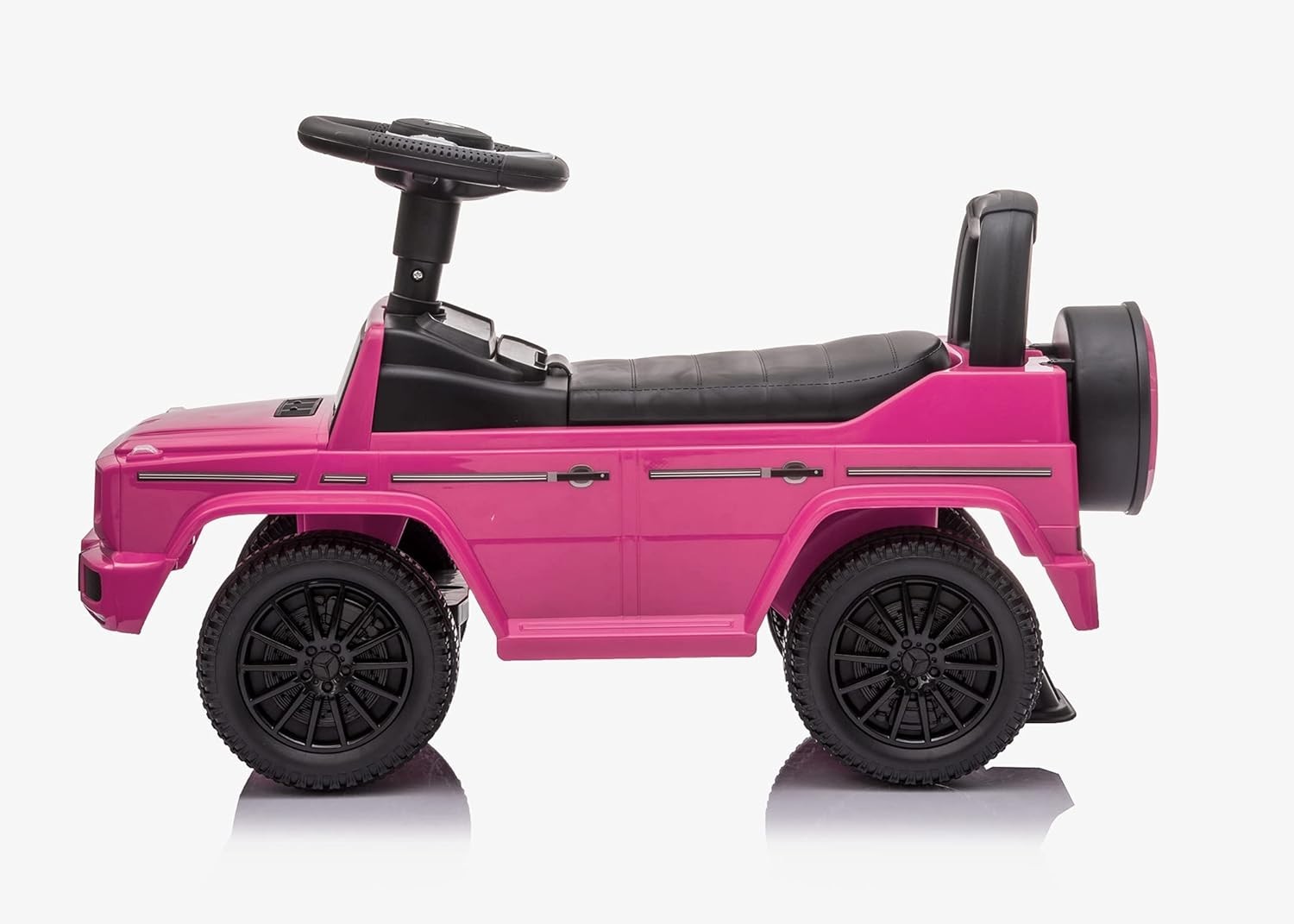 Pink Mercedes G-Wagon Push Car for Kids, Working Lights & Horn