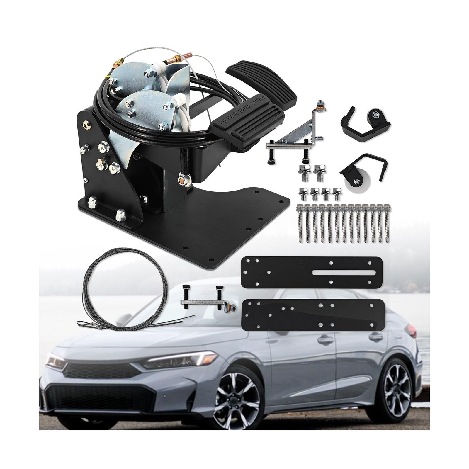 Instructors Passenger Side Universal Gas and Brake Pedal Dual Control Car Gas…