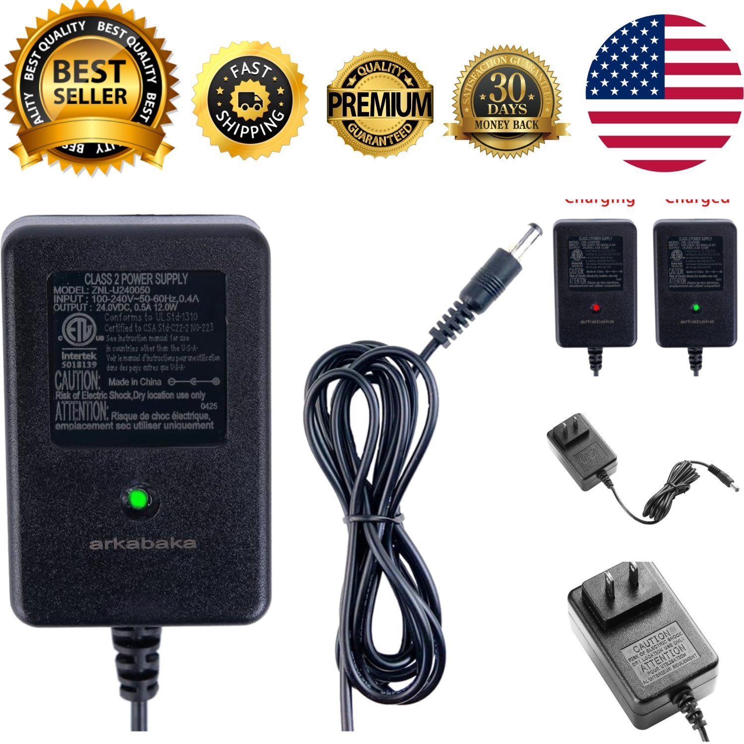 24V Charger for Ride on Toys, 24 Volt Battery Charger for Ride on Car SUV Car…
