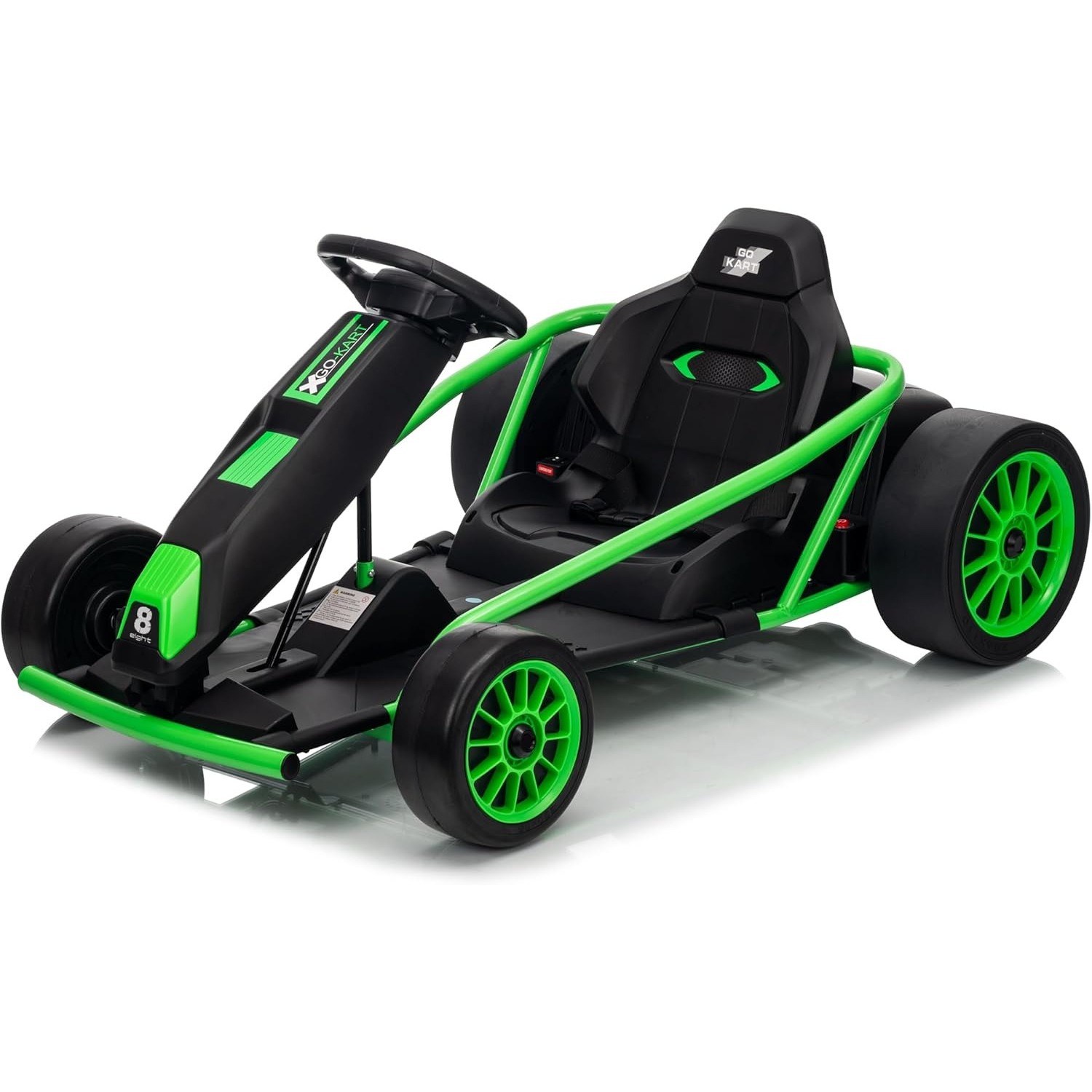 24V Kids Go Kart Electric Ride,Dual 250W Motors, 9Ah Battery, Fast 8MPH Drifting