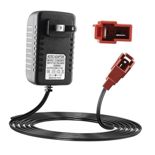 6V Battery Charger for Ride On Toys Car, Compatible with BMX X6, Kid TRAX GMC,