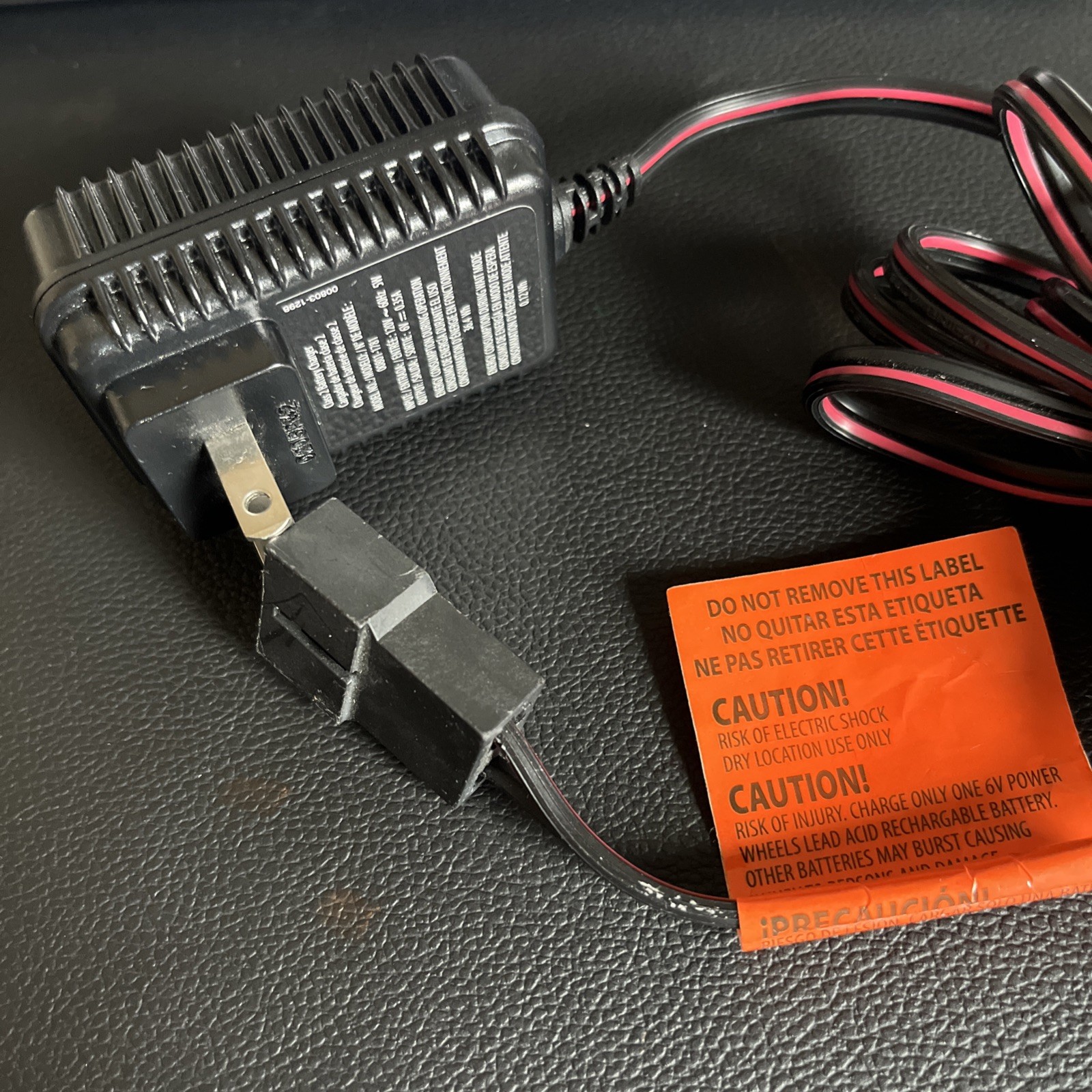 Fisher Price Power Wheels Battery Charger Model 00801-1781 Six 6 Volt Cord Cable