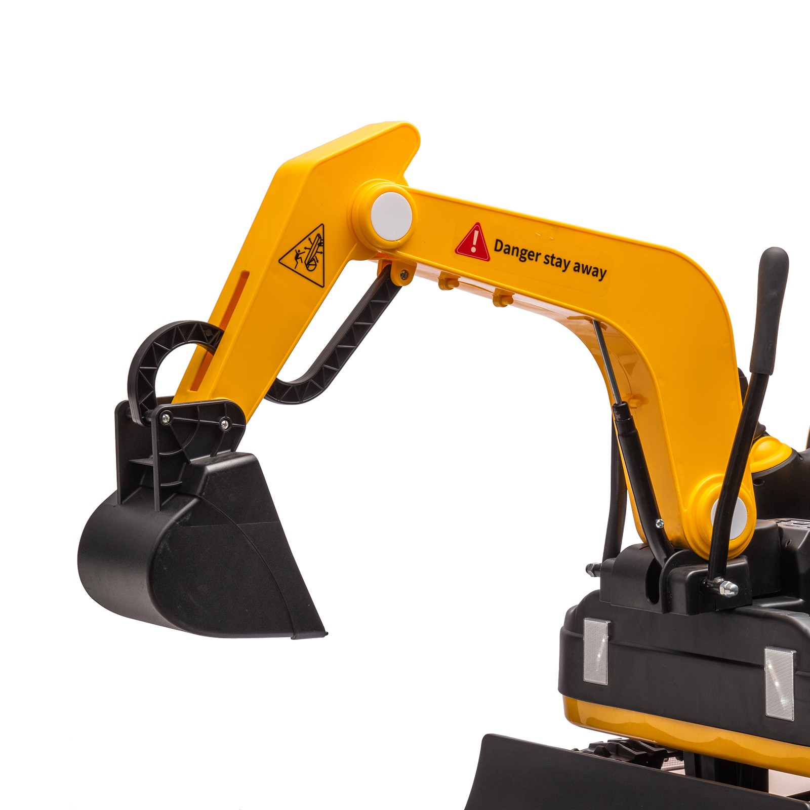 2 IN 1 Electric 12V Battery 360° Kids Ride On Excavator Bulldozer Remote Yellow