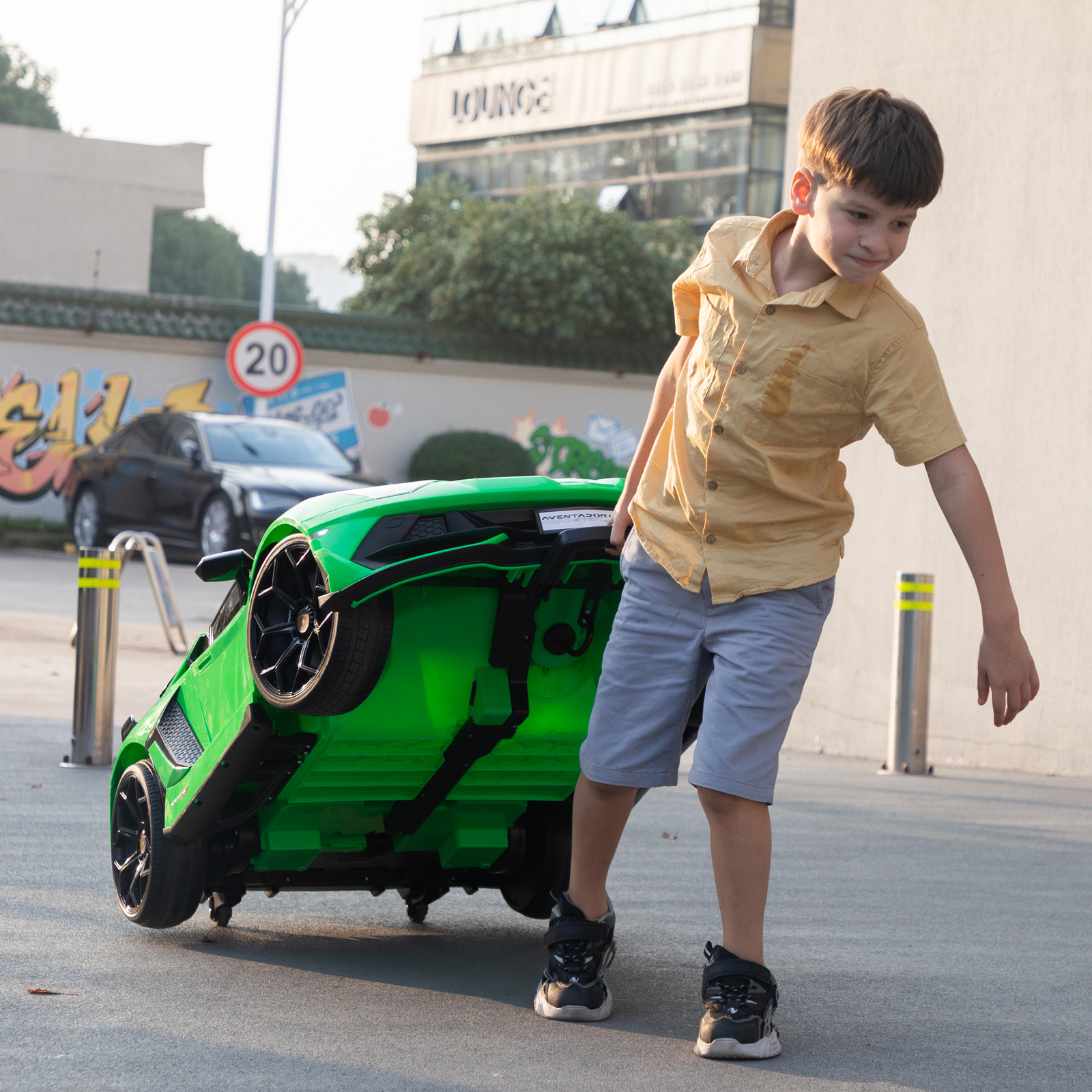 TOBBI 24V Kids Ride on Electric Car Lamborghini Licensed Battery Powered Kid Car