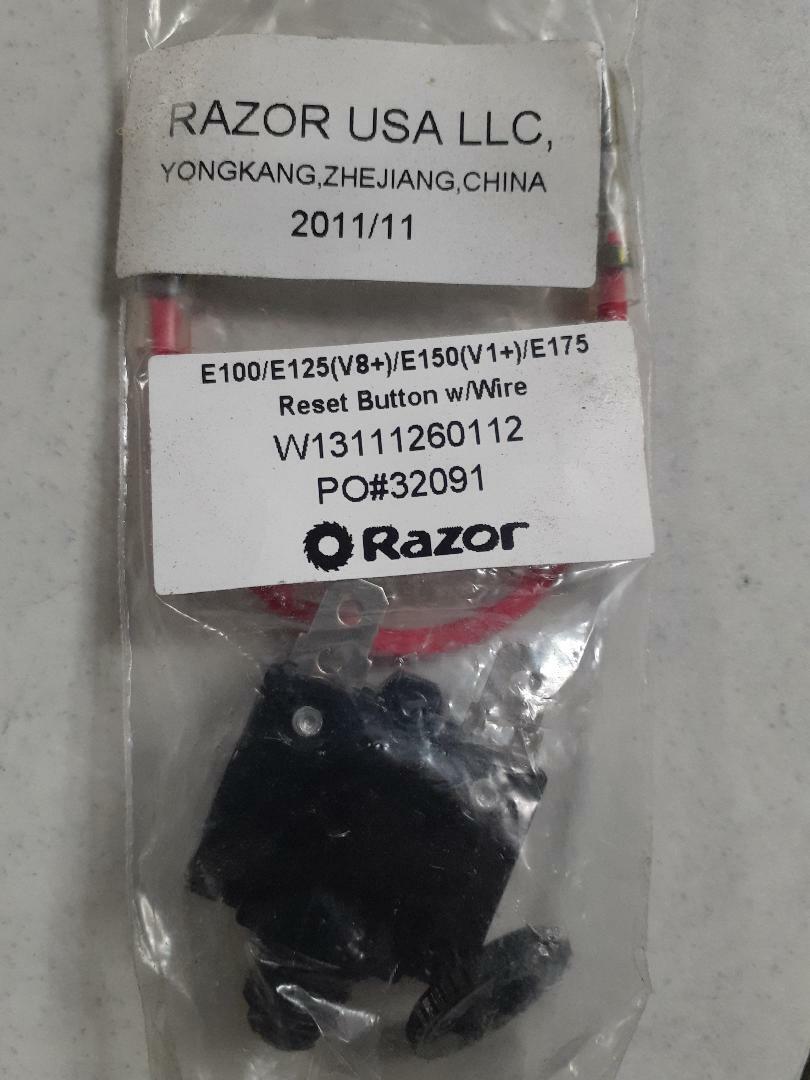 RAZOR E100 V8+ E125 V1+E150 V1+ E175 V1+ SCOOTER RESET BUTTON CIRCUIT BREAKER