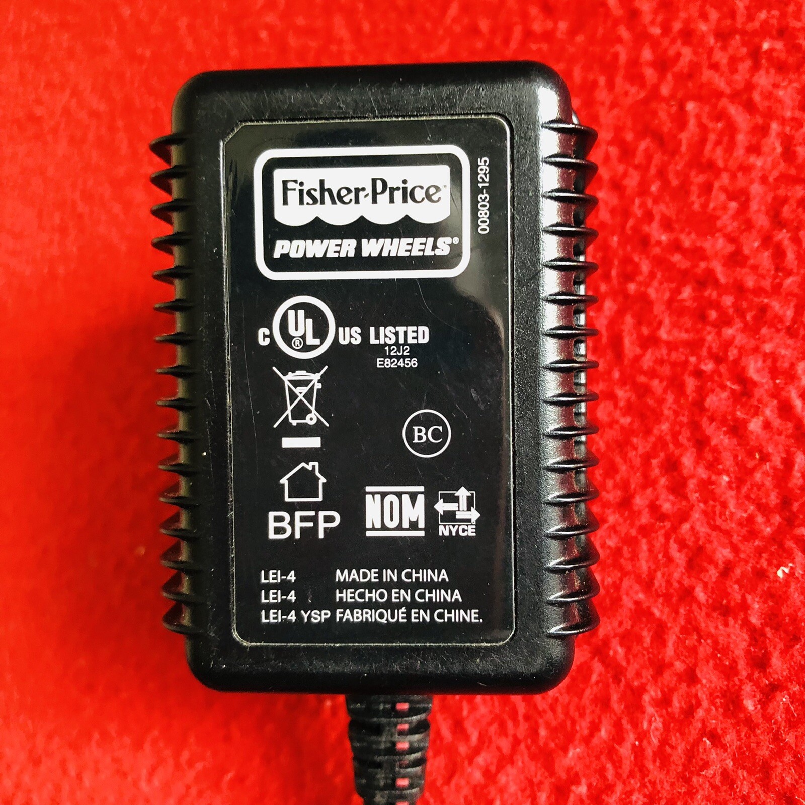 Original Fisher Price Power Wheels 12 volt Battery Charger Model 00801-1778 OEM