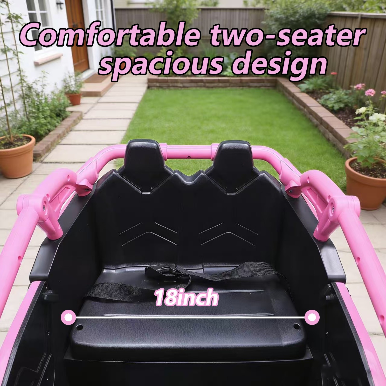 2 Seaters Ride on UTV 24V 400W Kids Electric Car Truck with Remote Music Light