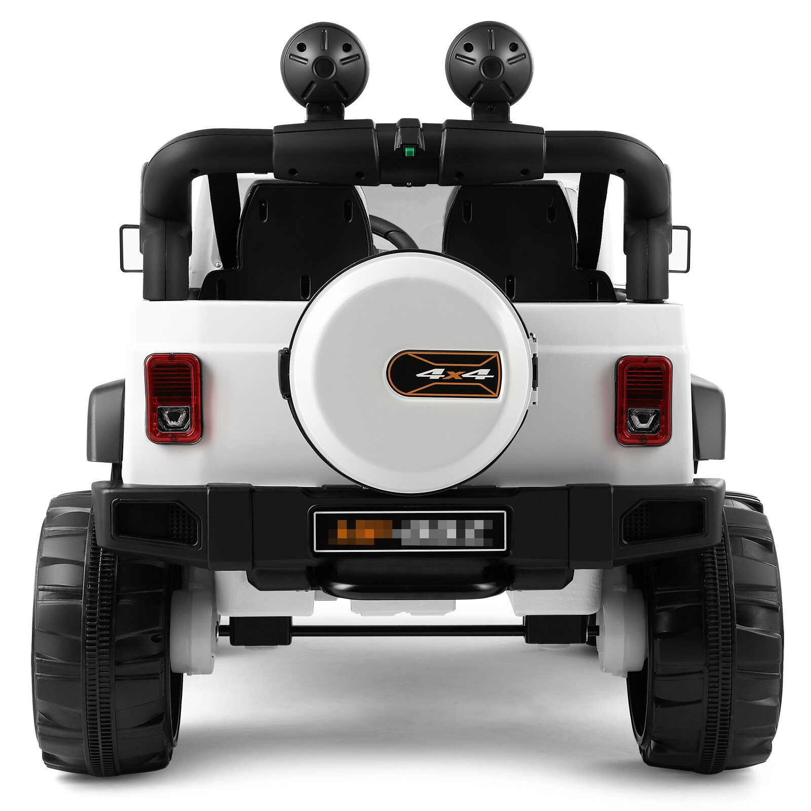 12V Battery 3 Speeds Kids White Ride On Car Truck w/ RC+MP3+LED Light+USB+Cover