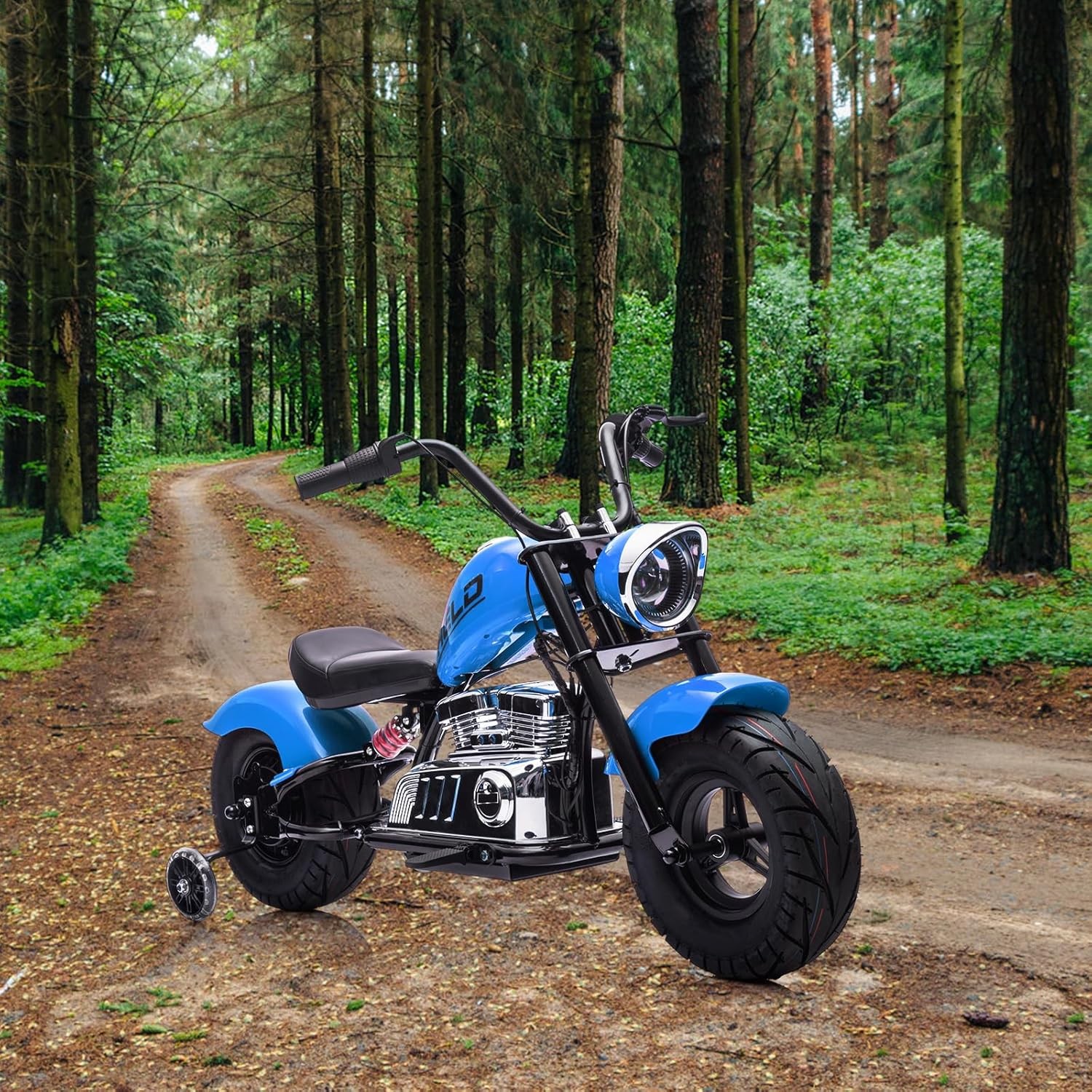 High-Speed Kids Electric Dirt Bike 16mph 350W Motor Leather Seat Training Wheels