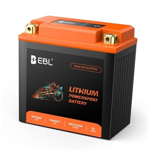Lithium LiFePO4 Motorcycle Battery 12V 7Ah, 210CCA, ATV, UTV, Jet Ski, 6MF7-BS