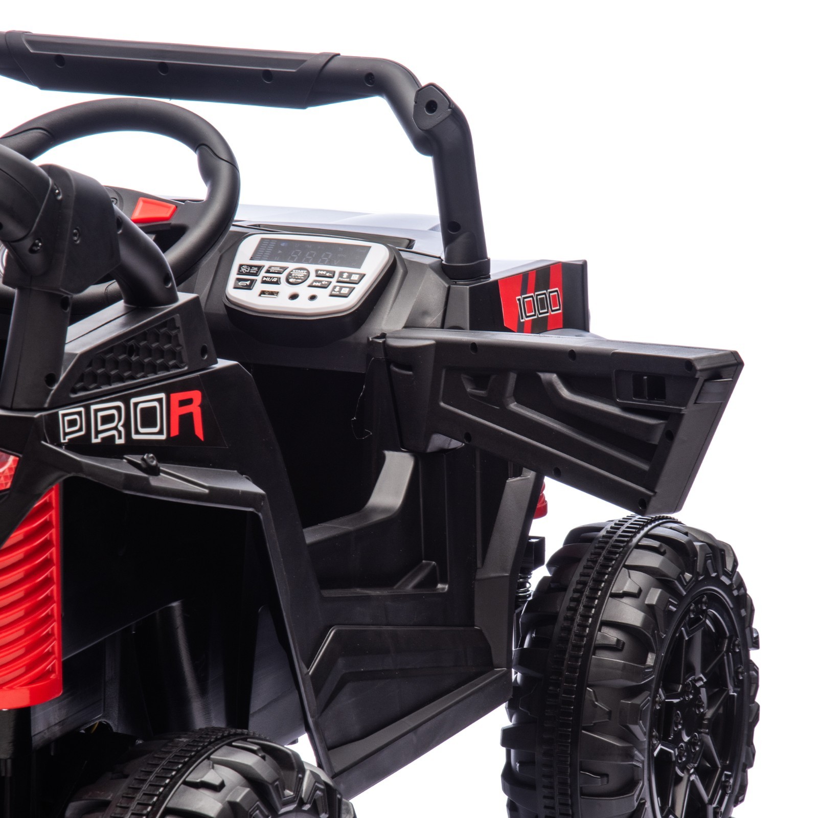 24V Kids Electric Car Ride on UTV Battery Power Wheels with Remote Control Black