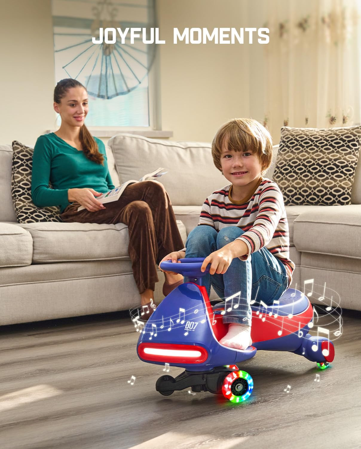 N7 Pro Electric Wiggle Car with Pedal, Rechargeable Battery, Cyberwiggle, 2 in 1