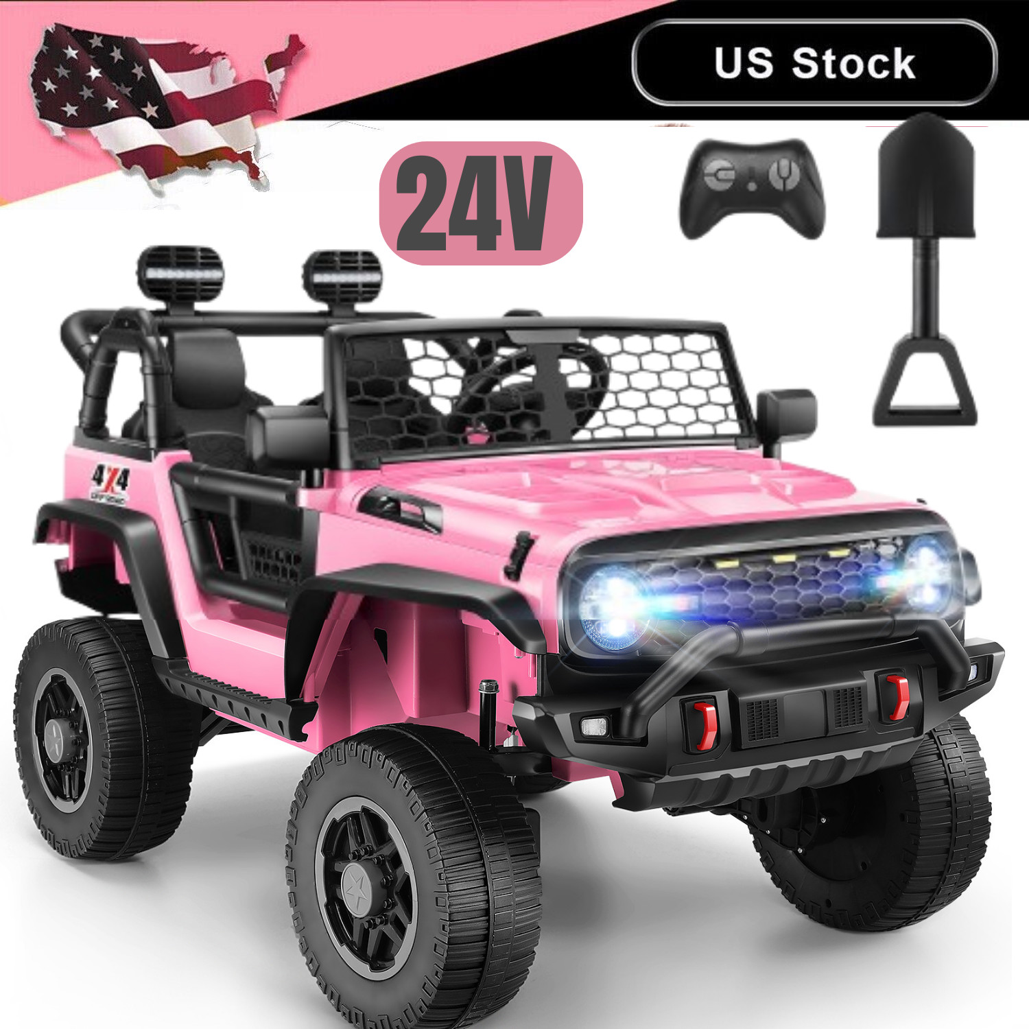 24V Ride on Car 2 Seater Battery Powered Electric Truck 4WD/2WD Remote Control🛒