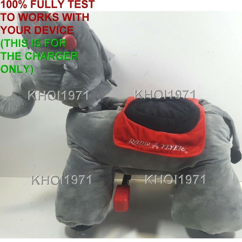 WALL charger AC adapter FOR 987 Radio Flyer PEANUT Elephant plush ride on