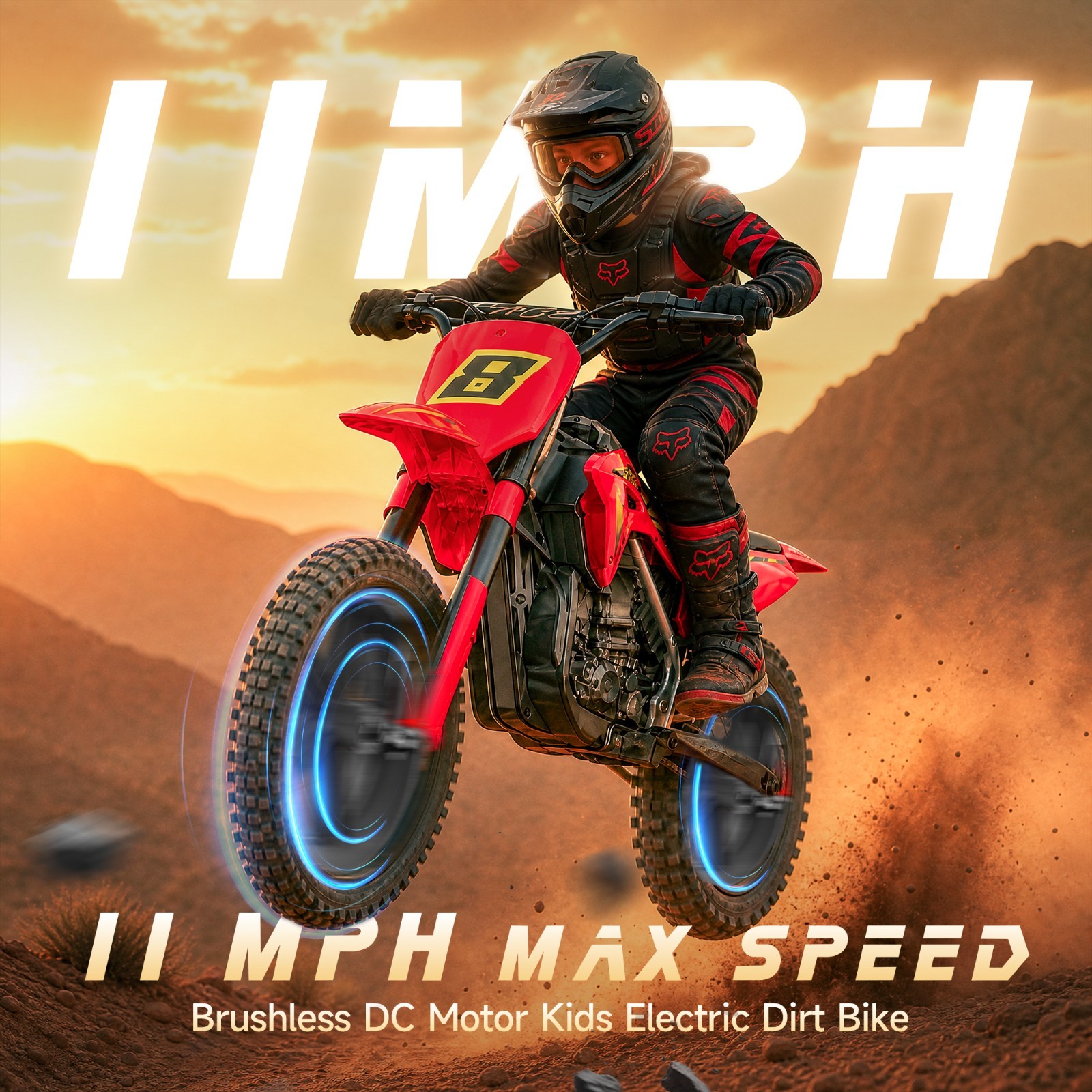24V Kids Motorcycle Electric Dirt Bike Batteryed 11MPH w/Drum Brakes Twist-grip