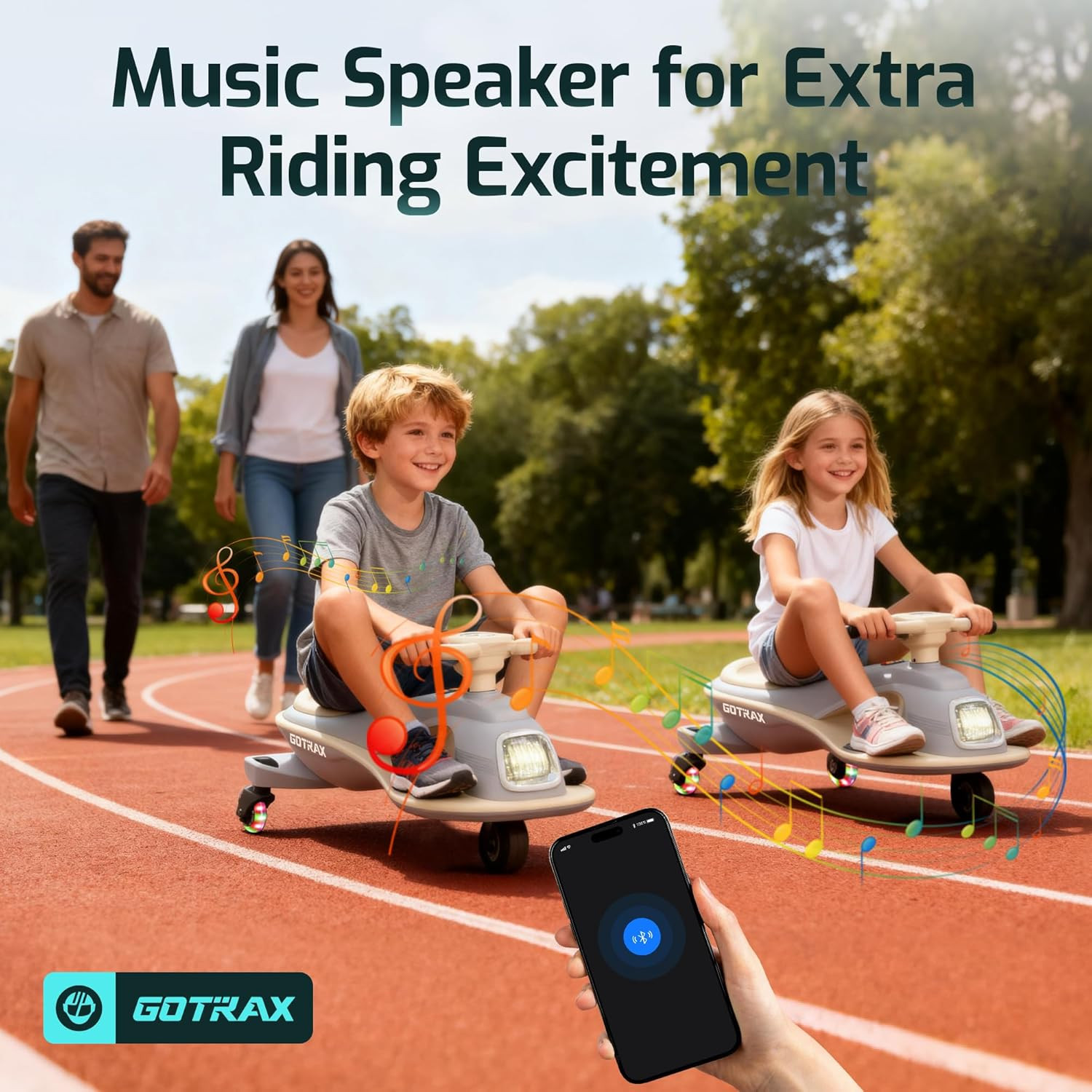 Gotrax WG1 Electric Wiggle Car for Kids, 12V Big Battery up to 120Min Playtime,