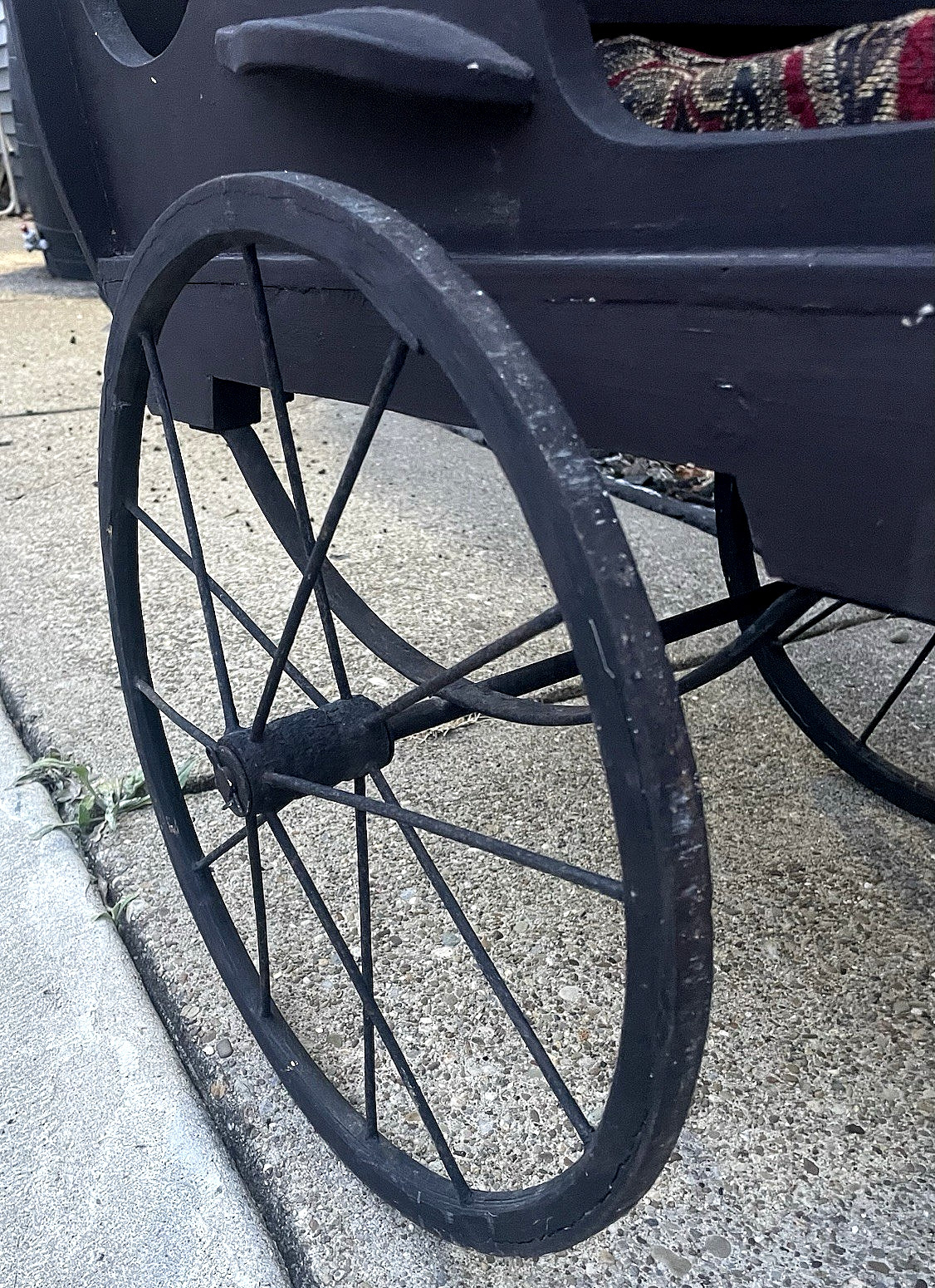 Very Rare 19th Century Ride on Peddle Horse Drawn Carriage